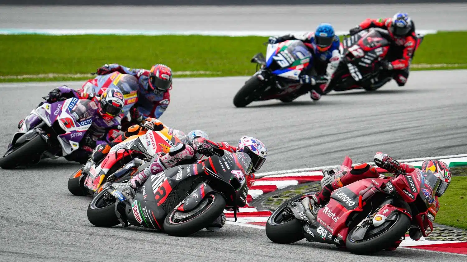 Miller-Espargaro-Marquez-and-Zarco-in-MotoGP-battle